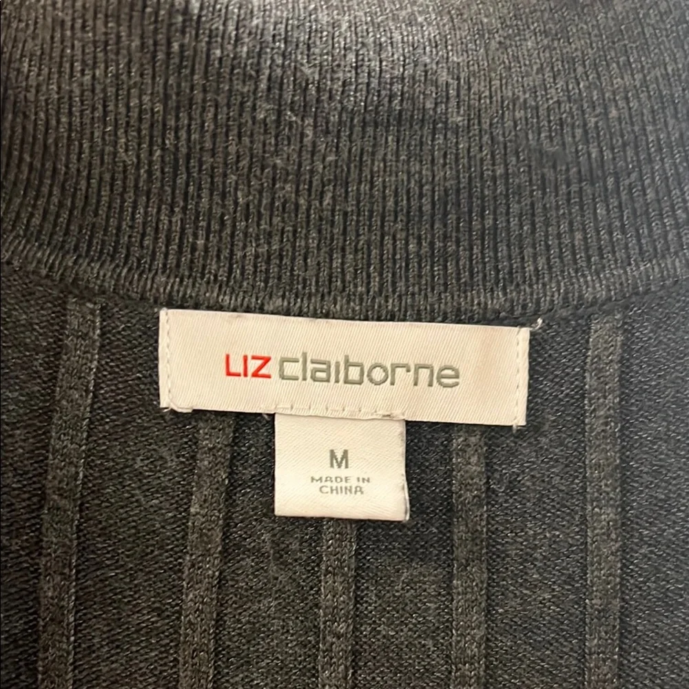 Gray Ribbed Button-Up dress - Picture 2 of 3